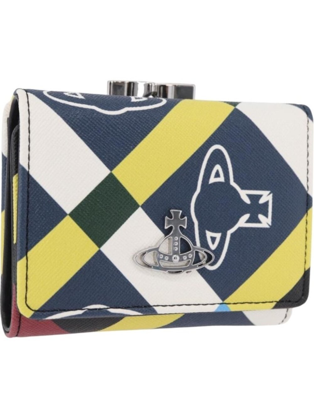 Vivienne Westwood Wallet PVC Canvas Multicolor Silver